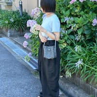 【7月27日(月)〜7月31日(金)発送】 BÉBÉ BAG No.13 ' gingham ' _ Charcoal Clay