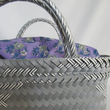 ★【9月7日(月)〜9月11日(金)発送】 Bag×Handkerchief［I］Mekearibag BOUQUET _Silver × Gomashio