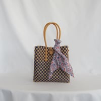【7月27日(月)〜7月31日(金)発送】  Bag×Handkerchief［E］Gummy bag ' gingham ' (Size : S) _ Blueberry Pie