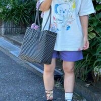 【7月27日(月)〜7月31日(金)発送】 Gummy Bag No.18 (Size: M) ' gingham ' _Charcoal Clay
