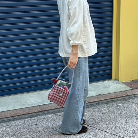 【10月26日(月)〜10月30日(金)発送】 BÉBÉ BAG No.17 ' gingham ' _Humid Cherry