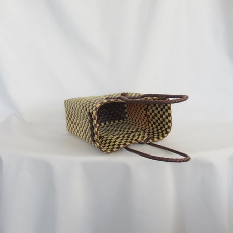 【7月27日(月)〜7月31日(金)発送】 Gummy Bag  No.10 (Size: S) ' gingham ' _Hazelnut