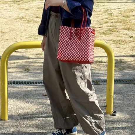【10月13日(火)〜10月16日(金)発送】 Gummy Bag No.11 (Size: S) ' gingham ' _Poppy