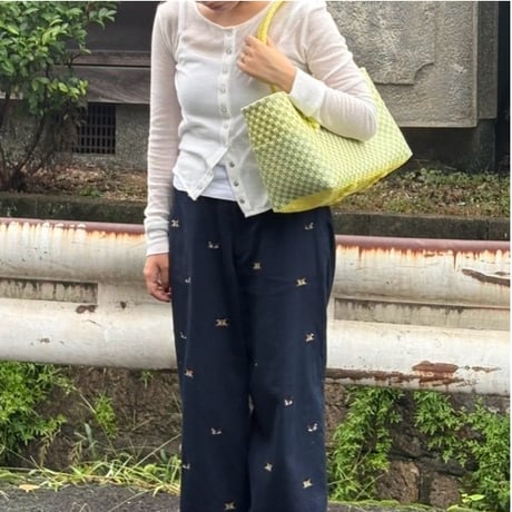 【10月13日(火)〜10月16日(金)発送】 BOSTON BAG No.22  'gingham' _Lemongrass