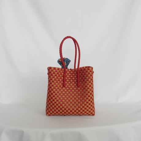 【8月24日(月)〜8月28日(金)発送】  Bag×Handkerchief［F］Gummy bag' gingham ' (Size : S) _ China Town