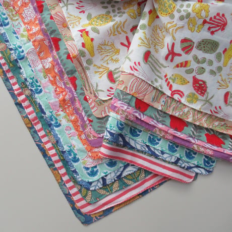 【8月10日(月)〜順次発送】 Indian Cotton Handkerchief [B] - BLUE69