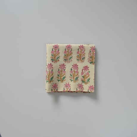 【10月5日(月)〜10月9日(金)発送】 Indian Cotton Handkerchief [A] - SAND92