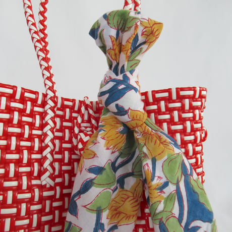 【7月27日(月)〜7月31日(金)発送】 Bag×Handkerchief［F］Gummy bag (Size : S) _ Rose Red (soft)