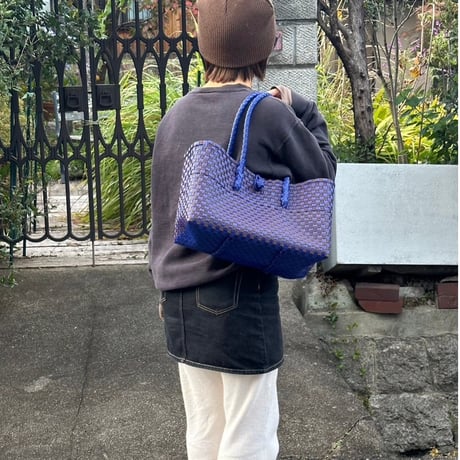 【10月13日(火)〜10月16日(金)発送】 BOSTON BAG No.16 'gingham' _Azzurro e Marrone