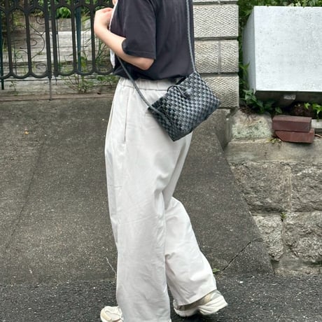 【7月27日(月)〜7月31日(金)発送】 Hello Bag No.9 ' gingham '_Chacoal Clay