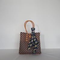 【10月5日(月)〜10月9日(金)発送】  Bag×Handkerchief［F］Gummy bag ' gingham ' (Size : S) _ Blueberry Pie
