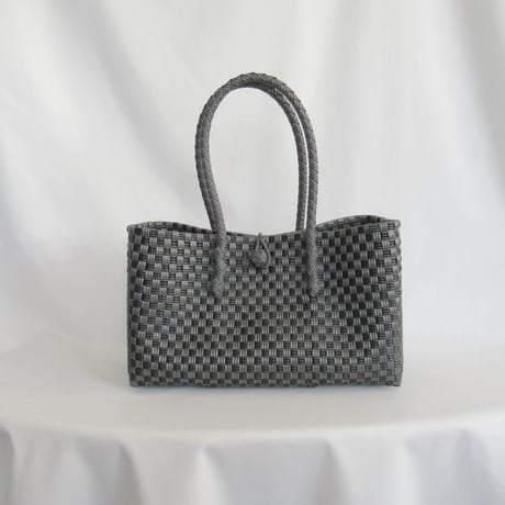 【7月27日(月)〜7月31日(金)発送】 BOSTON BAG No.13  'gingham' _Charcoal Clay