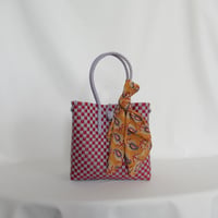 【7月13日(月)〜7月17日(金)発送】 Bag×Handkerchief［G］Gummy bag ' gingham ' (Size : S) _ Humid Cherry