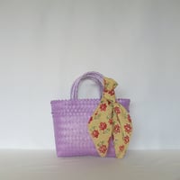 【10月19日(月)〜10月23日(金)発送】  Bag×Handkerchief［B］Mekearibag (Size : S) _Grape Purple