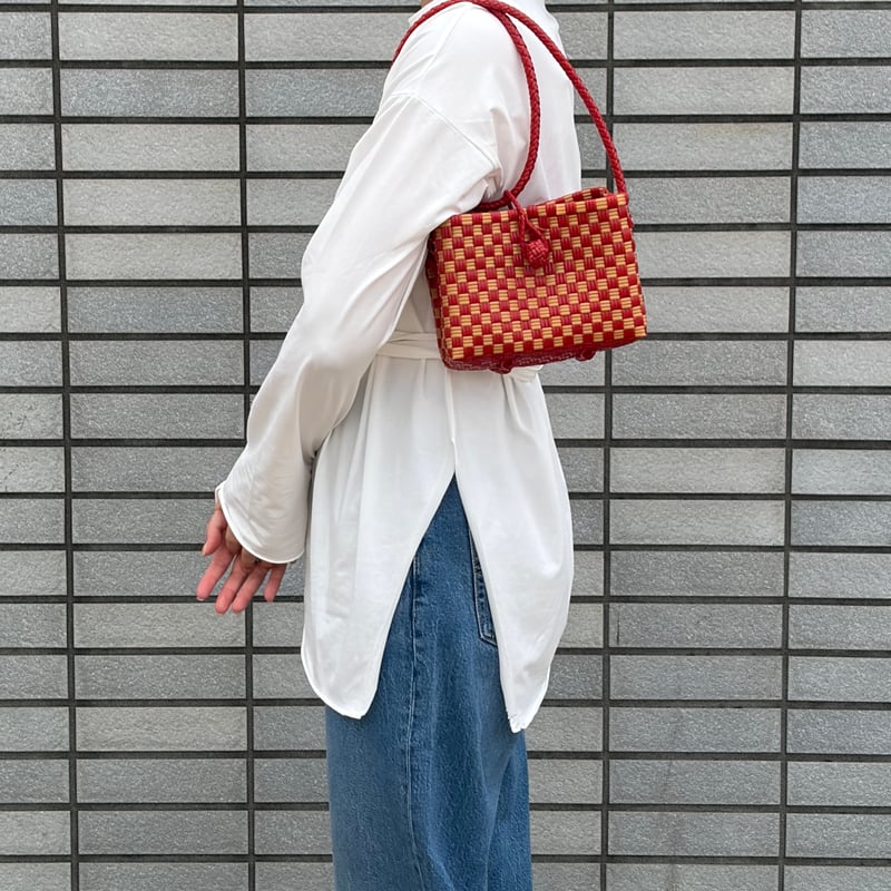 mekearisa Hello Bag gingham 70‘s 10月5日(月)〜10月9日(金)発送】 Hello Bag No.11 ' gingham