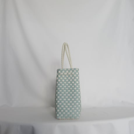 【8月24日(月)〜8月28日(金)発送】 Gummy Bag No.12 (Size: S) ' gingham ' _Dusty Blue Fizz