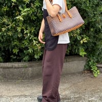【7月27日(月)〜7月31日(金)発送】 BOSTON BAG No.15  'gingham' _ Blueberry Pie