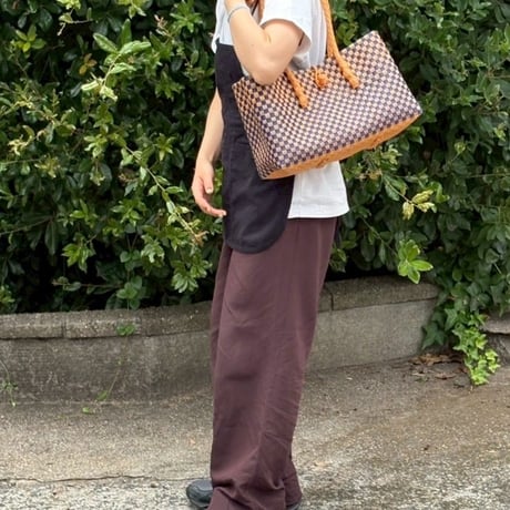 【7月27日(月)〜7月31日(金)発送】 BOSTON BAG No.15  'gingham' _ Blueberry Pie