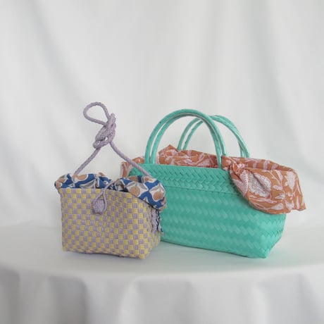 【7月6日(月)〜7月10日(金)発送】 Bag×Handkerchief［F］Mekearibag BOUQUET _ Peacock Green