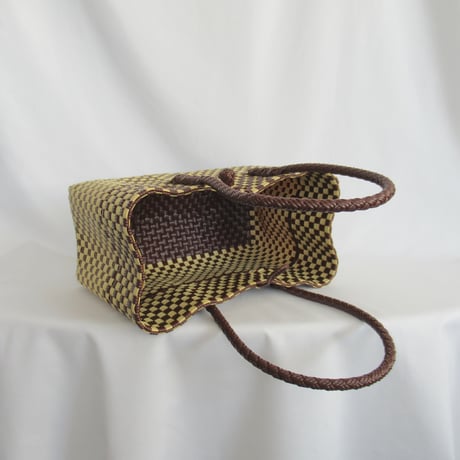 【7月27日(月)〜7月31日(金)発送】 BOSTON BAG No.14  'gingham' _ Hazelnut