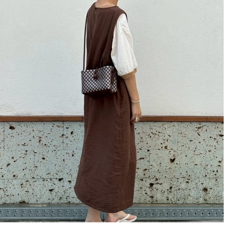 【7月21日(火)〜7月24日(金)発送】 Hello Bag No.12 ' gingham ' _Urban Taupe