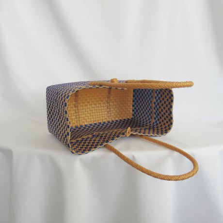 【7月27日(月)〜7月31日(金)発送】 BOSTON BAG No.15  'gingham' _ Blueberry Pie