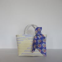 【10月5日(月)〜10月9日(金)発送】  Bag×Handkerchief［C］Mekearibag (Size : S) _Yasashii Purple×Butter