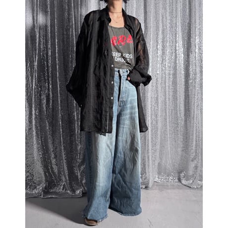 【PROVOKE】sheer check big shirt