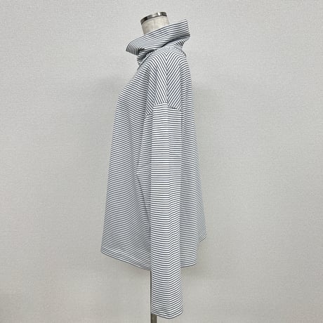 【ARCHIVE STANCE】 highneck border long sleeve Tee