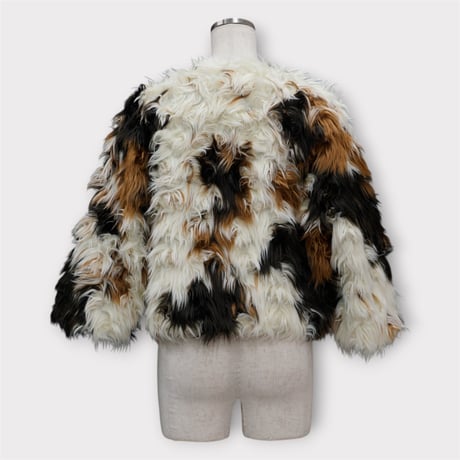 【ARCHIVE STANCE】mix shaggy fake fur JK