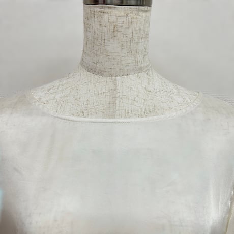 【ARCHIVE STANCE】cupro maxi frill hem dress