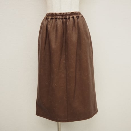 【PROVOKE】 pigment fake leather skirt