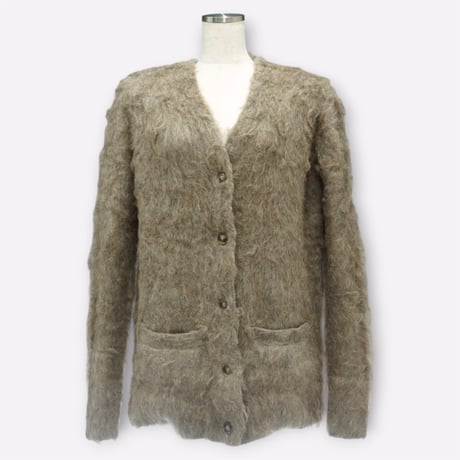 【ARCHIVE STANCE】power shoulder shaggy cardigan