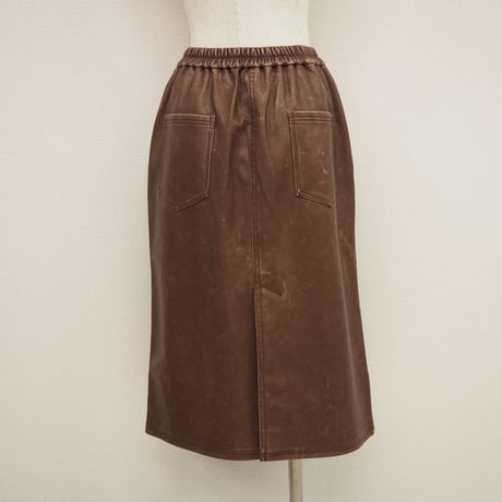 【PROVOKE】 pigment fake leather skirt