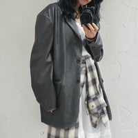 【PROVOKE】　pigment fake leather big jacket