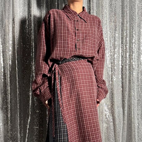 【PROVOKE】cupro check big shirt