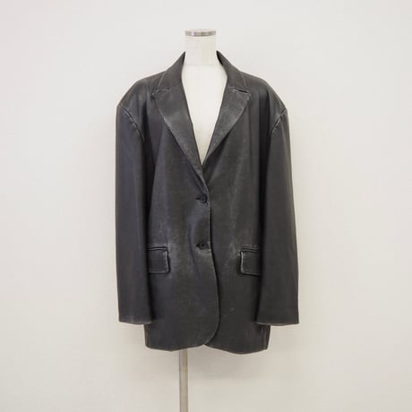 【PROVOKE】　pigment fake leather big jacket