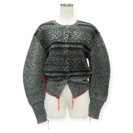 【PROVOKE】fair isle cocoon cardigan