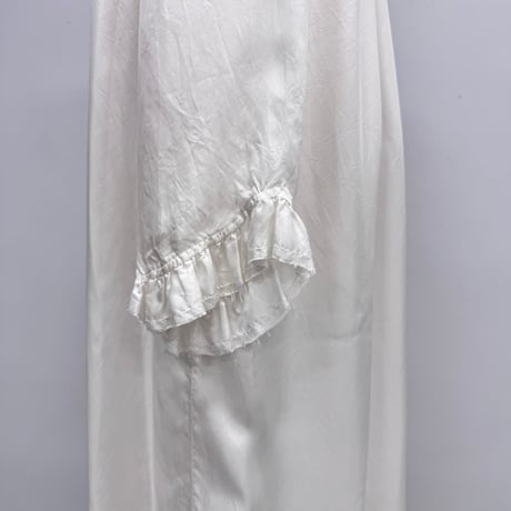 【ARCHIVE STANCE】cupro maxi frill hem dress（offwhite）