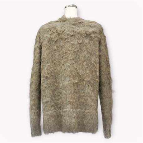 【ARCHIVE STANCE】power shoulder shaggy cardigan