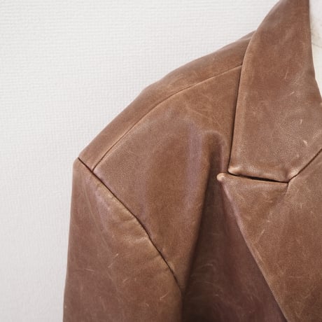 【PROVOKE】　pigment fake leather big jacket