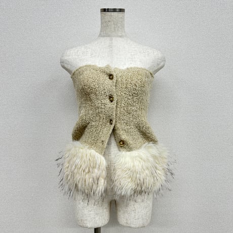 【PROVOKE】transform fake fur knit