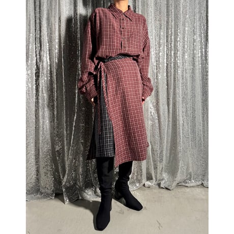 【PROVOKE】check wrap skirt