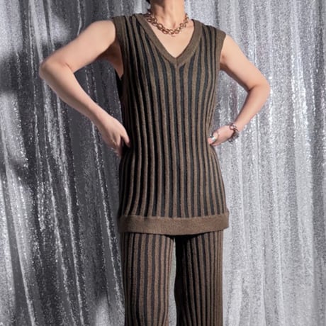 【PROVOKE】loopyarn stripe vest