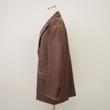 【PROVOKE】　pigment fake leather big jacket