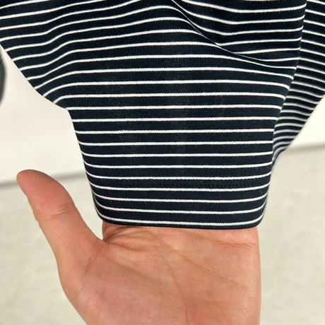 【ARCHIVE STANCE】 highneck border long sleeve Tee