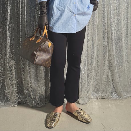 【PROVOKE】frill hem cropped knit pants