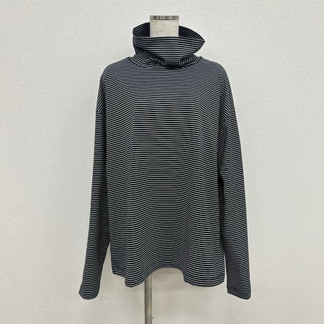 【ARCHIVE STANCE】 highneck border long sleeve Tee