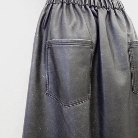 【PROVOKE】 pigment fake leather apron dress