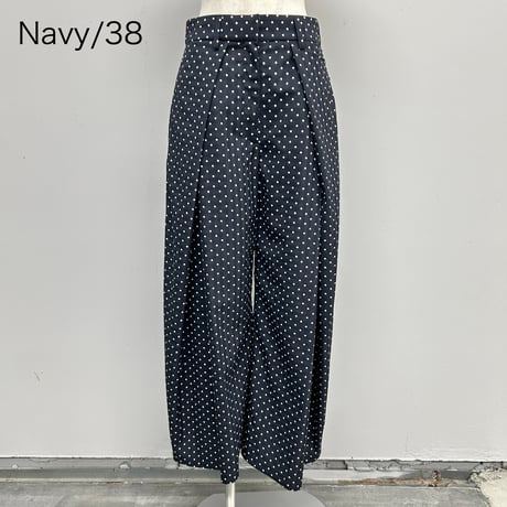 【PROVOKE】dot tuck super wide pants